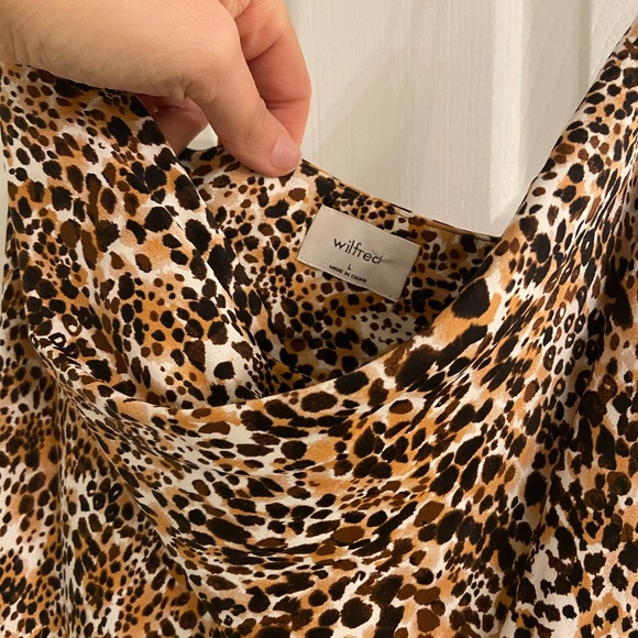 Aritzia (Wilfred) Cowl Neck Leopard Dress - Picture 3 of 3